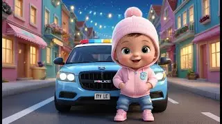 Police Car Lights Show | Fun Vehicles & New Year Nursery Rhyme for Kids | Baby Learning Song