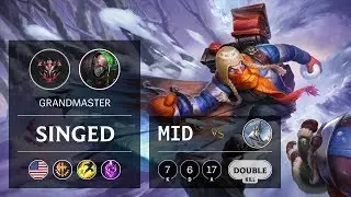 Singed Mid vs Galio - NA Grandmaster Patch 10.2