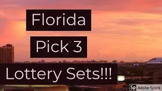 Florida Pick 3 Lottery Sets!!!