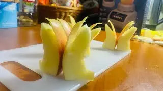 &ldquo;Creative Apple Carving Ideas: Swan-Inspired Design&rdquo;
