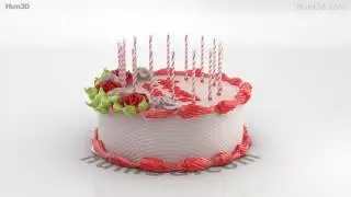 Birthday Cake 3D model by 3DModels.org