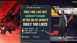 free fire like bot after ob 51 update /how to get daily 100 like in free fire 😨