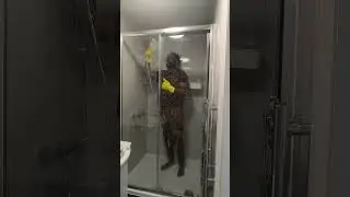 Watch Me Clean My Tiny Studio Bathroom🧽✨| SPEED CLEANING! #shorts