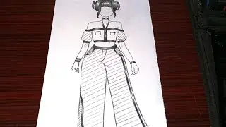 How to draw Zoey from demon hunter east tutorial | how to draw a girl full body | how to draw anime 