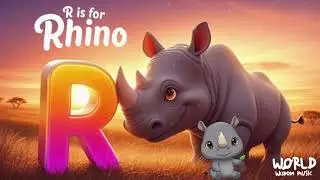 🦏 R is for Rhino | ABC Alphabet Song for Kids | World Wisdom Music