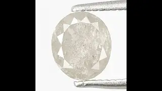 Natural 1.39 CT Grey Black Diamond for Ring, 7 MM Oval Shape Diamond