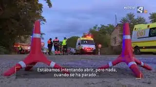 Choque frontolaretral con tres heridos