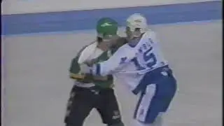 Darin Kimble vs Basil McRae NHL Feb 4/89