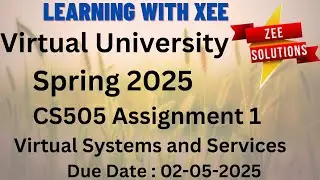 CS505 Virtual Systems and Services Assignment 1 Spring 2025 Virtual University of Pakistan
