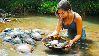 Harvesting A Lot Of Snails Goes To Market Sell - Making Smoked Eel