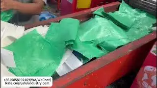 PP Raffia Big Bag Shredder Grinder, Alloy Rotary Blades Crusher With Sharpener, Customized