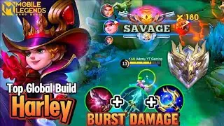 🔥 TOP GLOBAL HARLEY BUILD! | ONE-SHOT BURST DAMAGE 💥 | SAVAGE RANKED GAME