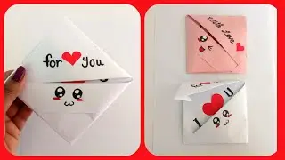 Easy Valentine Origami Envelope | Diy Letter Folding Idea | Easy Origami Note Folding