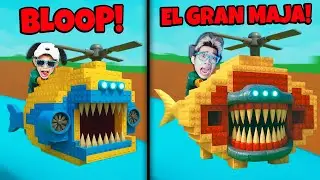 WOW! Kita Bikin Pesawat BLOOP Vs EL GRAN MAJA Sea Eater Super Kencang di Roblox Build A Plane!!!