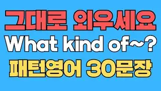 086 패턴영어｜What kind of~? 영어회화 패턴 30문장｜통째로 외우세요｜평생 써먹는 영어｜영어로 말하려면｜이걸 알아야 됩니다｜원어민이 밥먹듯이 쓰는 영어｜매일 듣으세요