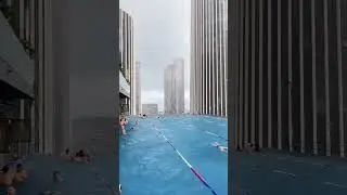 A rooftop swimming pool in Shenzhen. 580 RMB-month.