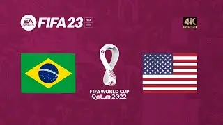 Brasil x Estados Unidos | FIFA 23 Gameplay Copa do Mundo Qatar 2022 | Final [4K 60FPS]
