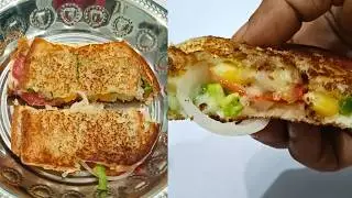 Simple Veg Sandwich Recipe Without Mayonnaise | Indian Style Vegetable Sandwich Recipe In Tamil 