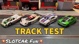 Slot Car Track Test Porsche 911 GT1 on my New 22 m Track