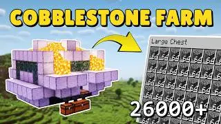 Простая ферма по выращиванию булыжника без редстоуна и динамита | Minecraft 1.21+ на Java