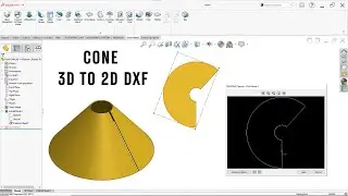 SolidWorks Sheet Metal Cone Tutorial | Lofted Bend + Save DXF