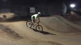 Dan riding in underground bike park in Louisville Kentucky