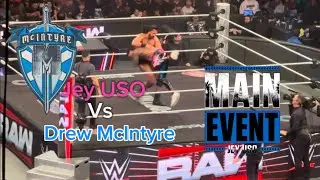 Jey USO vs Drew McIntyre on raw NEFLIX