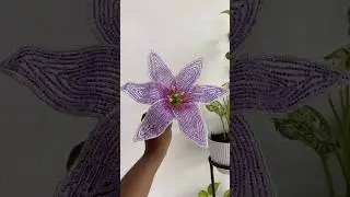 My favorite lily flower so far🌸 which flower next? #bead #art #lily