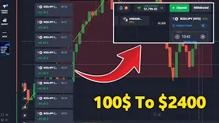 Quotex in $100 to $2400 trade win using epic strategy #quotex #quotexsureshotstrategy 