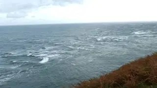 Clashing Sea currents off the Mull of Galloway, Scotland.