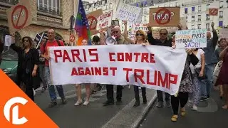 Demonstration against Trump in France [4K]