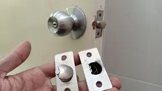 DIY | Cara Teknik Tutorial Menukar Tombol Pintu Bilik Air Dengan Mudah. Panduan Unlock Tombol Pintu