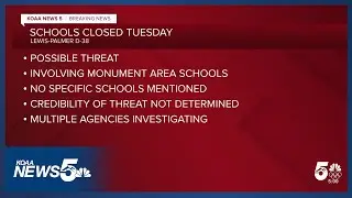 Law enforcement investigating potential threat to School District 38