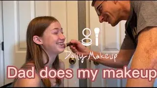My dad does my makeup challenge *funny*