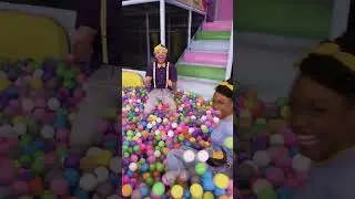 How MANY BALLS in the PIT?! #blippi #challenge