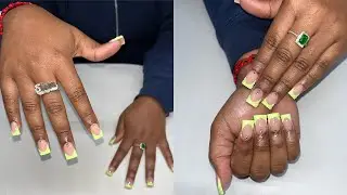 Mint Green Duck Nails with 3D Swirl Designs 🦆✨Acrylic Nail Tutorial