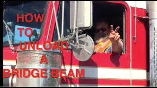 Unloading a bridge beam