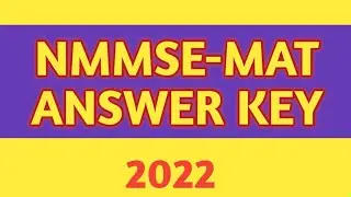 NMMS MAT 2022 ANSWER KEY