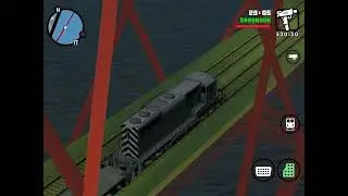 Going all the way around the map in GTA:SA with a stolen 4-car freight train
