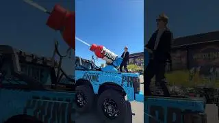 I got to SHOOT the PRIME TRUCK cannon!