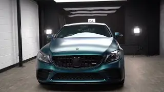 Mercedes C43 AMG Full Wrap In Teckwrap Satin Metallic Jewel Green
