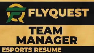 Resume for FLYQUEST Team Manager and Content Creator | Esports Resume Review