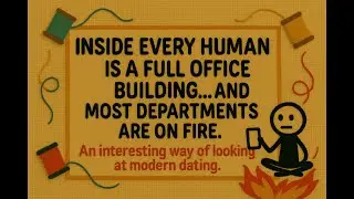 Modern Dating...Inside every human is an office building and all the buildings are on fire.