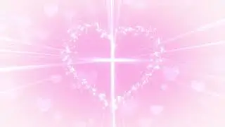 Romantic Floral Cross of Divine Light in a Soft Pink Background | 4K Looping Video