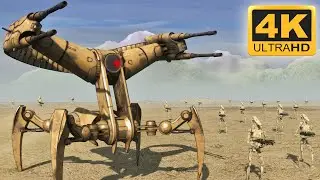 CIS BATTLE DROIDS vs Clone Troopers - Cinematic Battle - Men of War: Star Wars Mod (4K)