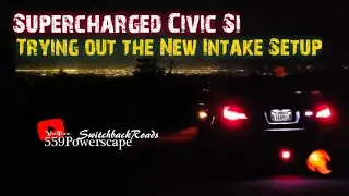 Mercracing TVS-1900 Supercharged Civic Si Carving the Hills. Switchback Roads.