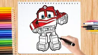 How to Draw Robot Trains Alf - Drawing Alf From Robot Trains Paintingku