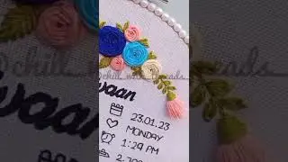 new born baby embroidery hoop ❤|| baby boy birthday gift❤