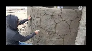 CARA SEDERHANA MEMBUAT RELIEF MOTIF BATU //a Simple way to make a stone motif relief