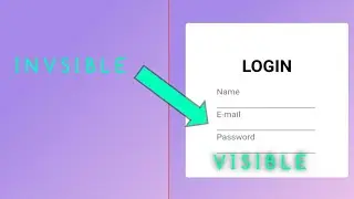 Invisible login form using HTML and CSS tutorial for beginners